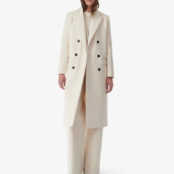 NWT. Calvin Klein Wool Blend Slim Fit Double Breasted Pea Coat. 42Long - Picture 1 of 15